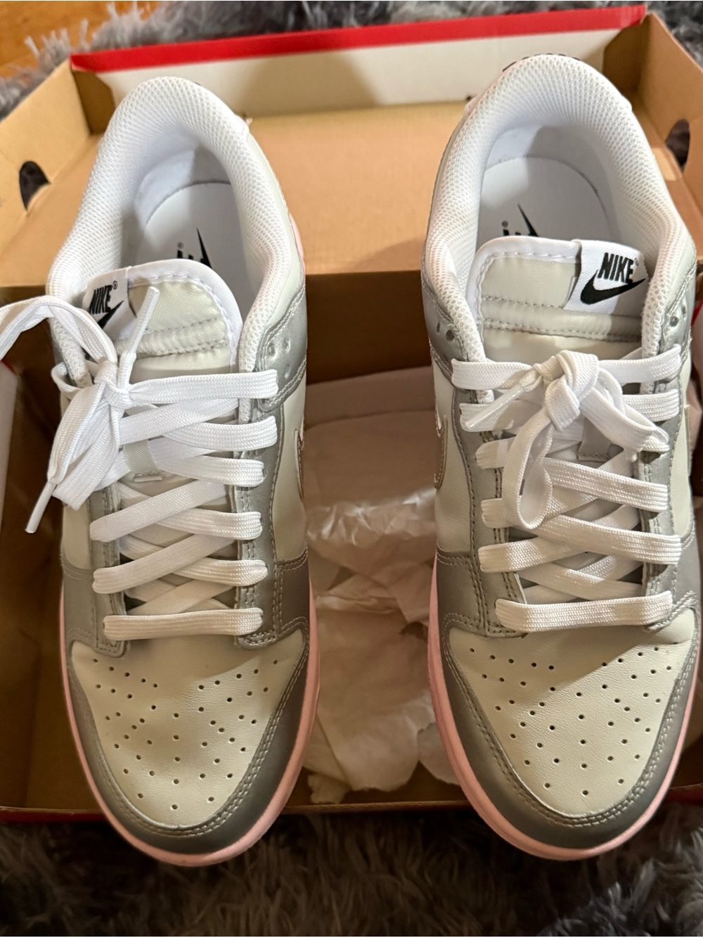 Nike Women’s Dunk Low LX w/ Metallic Silver